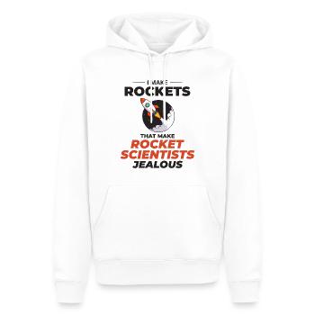 Luft- und Raumfahrtingenieur Raumfahrtraketenwissenschaftler - Männer Premium Bio Hoodie - Weiß - Vorne - Nico (187cm)