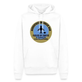 Luft- und Raumfahrtingenieur Papa Kaffee Flugzeug Flugzeug - Männer Premium Bio Hoodie - Weiß - Vorne - Nico (187cm)