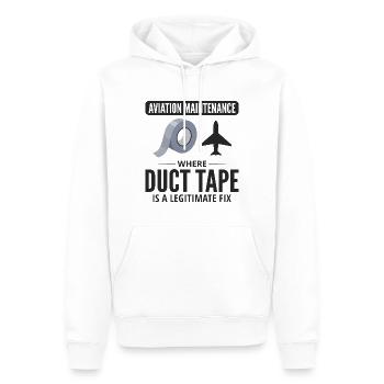 Flugzeugmechaniker Luftfahrtwartung Klebeband - Männer Premium Bio Hoodie - Weiß - Vorne - Nico (187cm)