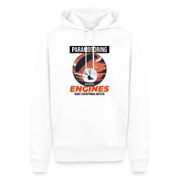 Motorschirmpilot Motorschirm Motorschirm - Männer Premium Bio Hoodie - Weiß - Vorne - Nico (187cm)