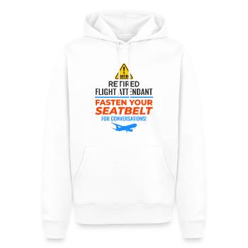 Flugbegleiter im Ruhestand Flugbegleiter Flugbegleiter - Männer Premium Bio Hoodie - Weiß - Vorne - Nico (187cm)