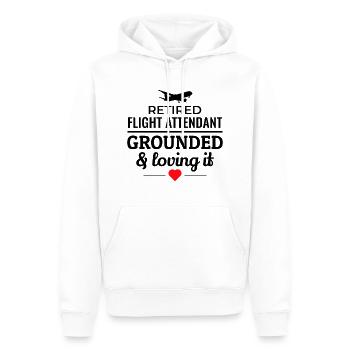 Flugbegleiter im Ruhestand Flugbegleiter Flugbegleiter - Männer Premium Bio Hoodie - Weiß - Vorne - Nico (187cm)