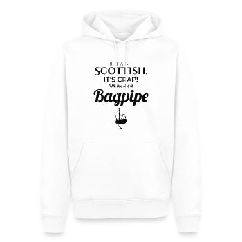 Dudelsackspieler Instrument Schottisch Schottland Musik - Männer Premium Bio Hoodie - Weiß - Vorne - Nico (187cm)