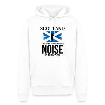 Bagpipe Player Instrument Scottish Scotland Flag - Men’s Premium Organic Hoodie - white - Front - Nico (187cm)