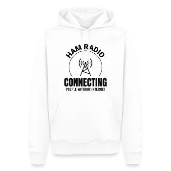 Opérateur radio amateur Fréquence des ondes radio - Sweat à capuche Premium bio Homme - blanc - Devant - Nico (187cm)