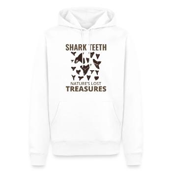 Haifischzähne Sammler Fossilienjagd Paläontologie - Männer Premium Bio Hoodie - Weiß - Vorne - Nico (187cm)
