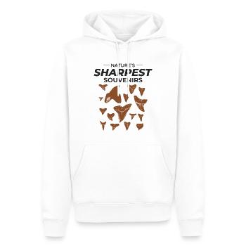 Haifischzähne Sammler Fossilienjagd Paläontologie - Männer Premium Bio Hoodie - Weiß - Vorne - Nico (187cm)