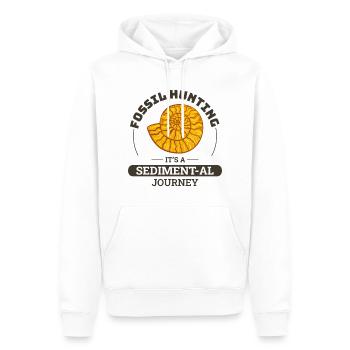 Chasse aux fossiles Paléontologie Collectionneur Préhistorique - Sweat à capuche Premium bio Homme - blanc - Devant - Nico (187cm)