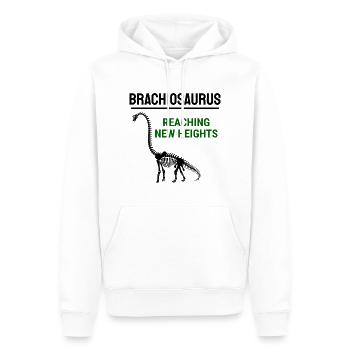 Brachiosaure dinosaure dinosaure chasse aux fossiles chasseur - Sweat à capuche Premium bio Homme - blanc - Devant - Nico (187cm)