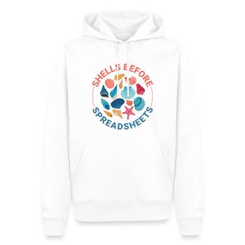 Seashells Collector Beachcomber Sea Shell - Men’s Premium Organic Hoodie - white - Front - Nico (187cm)