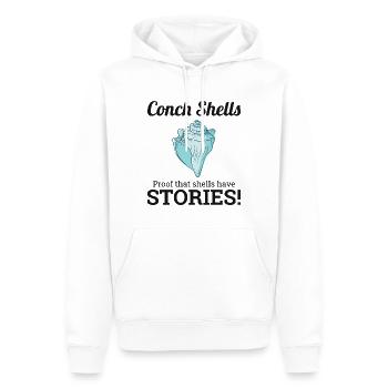 Conch Seashells Collector Beachcomber Sea Shell - Men’s Premium Organic Hoodie - white - Front - Nico (187cm)