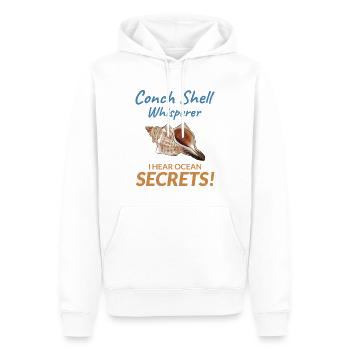 Conch Seashells Collector Beachcomber Sea Shell - Men’s Premium Organic Hoodie - white - Front - Nico (187cm)