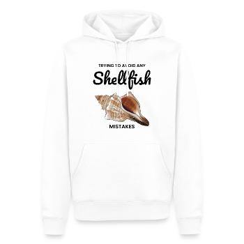 Conch Seashells Collector Beachcomber Sea Shell - Men’s Premium Organic Hoodie - white - Front - Nico (187cm)