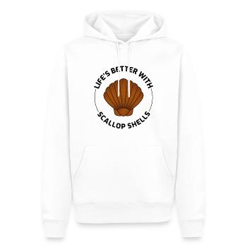 Jakobsmuscheln Sammler Strandräuber Schalentiere - Männer Premium Bio Hoodie - Weiß - Vorne - Nico (187cm)