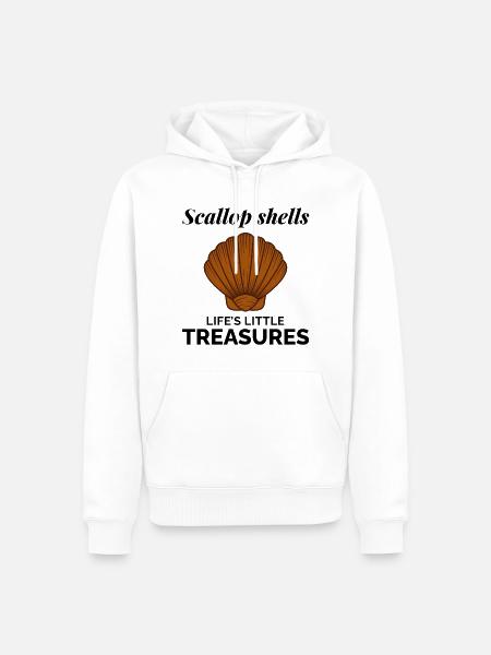 Jakobsmuscheln Sammler Strandräuber Schalentiere - Männer Premium Bio Hoodie - Weiß