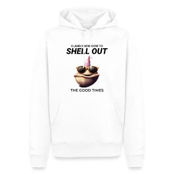 Muschelschalen Sammler Beachcomber Beach - Männer Premium Bio Hoodie - Weiß - Vorne - Nico (187cm)