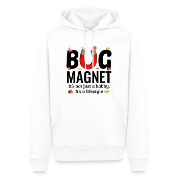Collectionneur d’insectes Entomologie Entomologiste Amateur d’insectes - Sweat à capuche Premium bio Homme - blanc - Devant - Nico (187cm)