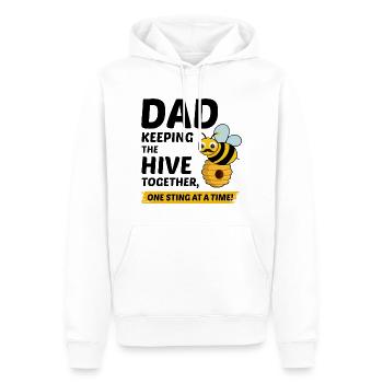 Honeybee Dad Beekeeper Apiculture Insect Collector - Sweat à capuche Premium bio Homme - blanc - Devant - Nico (187cm)