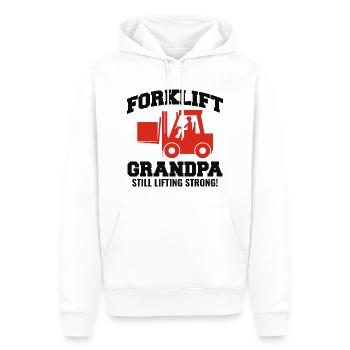Forklift Operator Heavy Equipment Driver Grandpa - Men’s Premium Organic Hoodie - white - Front - Nico (187cm)
