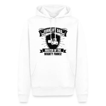 Chariot élévateur Papa Conducteur d’équipement lourd Fête des pères - Sweat à capuche Premium bio Homme - blanc - Devant - Nico (187cm)