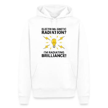 Électricien Humour Technicien électricien Ingénieur - Sweat à capuche Premium bio Homme - blanc - Devant - Nico (187cm)