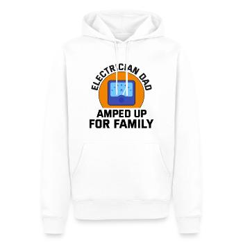 Elektriker-Vater: Gerüstet für die Familie - Männer Premium Bio Hoodie - Weiß - Vorne - Nico (187cm)