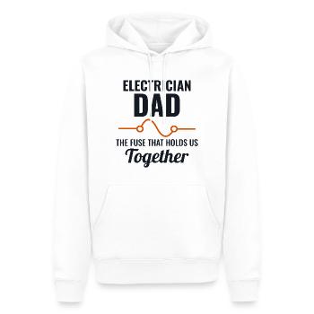 Elektriker Vater Elektriker Technikerfamilie - Männer Premium Bio Hoodie - Weiß - Vorne - Nico (187cm)