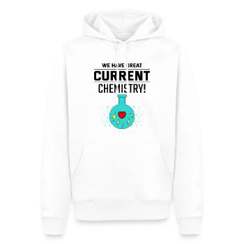 Elektriker Valentine: Großartige aktuelle Chemie - Männer Premium Bio Hoodie - Weiß - Vorne - Nico (187cm)