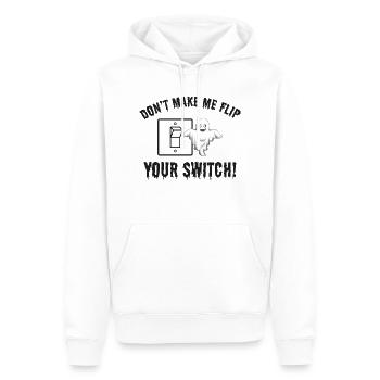 Électricien Halloween Switch Humour Voltage Spooky - Sweat à capuche Premium bio Homme - blanc - Devant - Nico (187cm)
