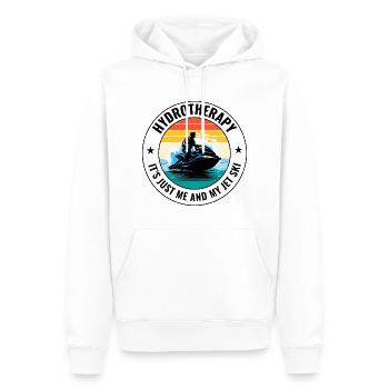 Jet Ski Hydrothérapie Aventure en mer Sports nautiques - Sweat à capuche Premium bio Homme - blanc - Devant - Nico (187cm)