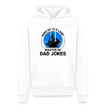 Le roi du lac, maître des blagues de papa : jet ski - Sweat à capuche Premium bio Homme - blanc - Devant - Nico (187cm)