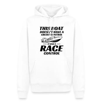 Courses de hors-bord pour les pilotes et les amateurs de bateaux à moteur - Sweat à capuche Premium bio Homme - blanc - Devant - Nico (187cm)