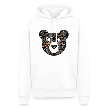 Teddy Bär Bärchen - Teddy Bear Word Cloud Art - Männer Premium Bio Hoodie - Weiß - Vorne - Nico (187cm)