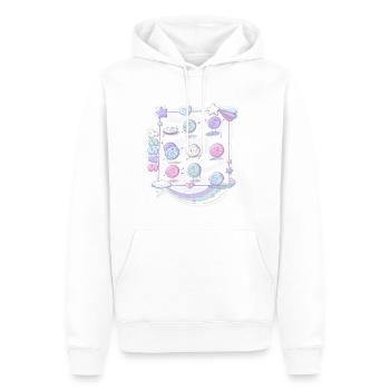 Cœurs d’amour mignons et impertinents dans le style kawaii - Sweat à capuche Premium bio Homme - blanc - Devant - Nico (187cm)
