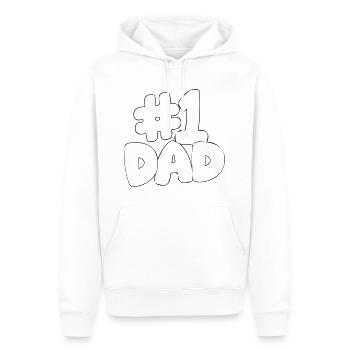 Papa Nummer 1 - Männer Premium Bio Hoodie - Weiß - Vorne - Nico (187cm)