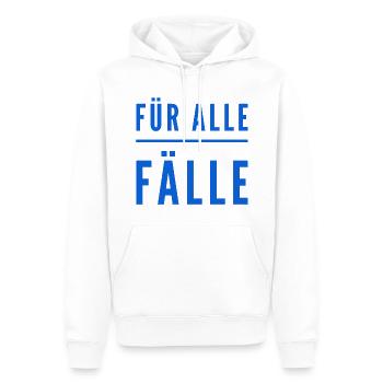 ich bin bedacht - Männer Premium Bio Hoodie - Weiß - Vorne - Nico (187cm)