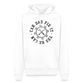 Kann Papa es reparieren, ja, er kann - Männer Premium Bio Hoodie - Weiß - Vorne - Nico (187cm)