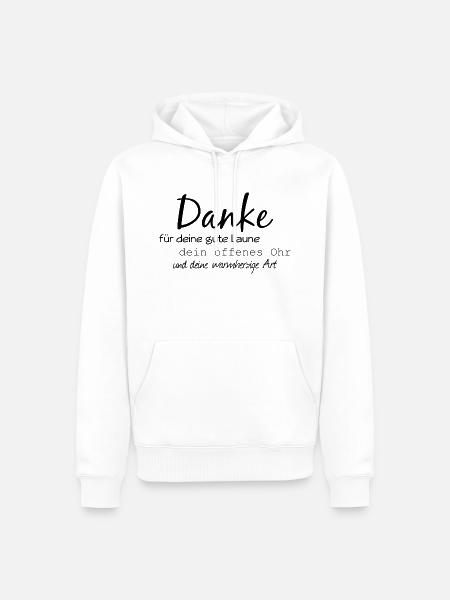 Abschiedsgeschenk - Männer Premium Bio Hoodie - Weiß