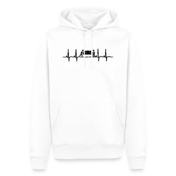 Umzugs Experte - Männer Premium Bio Hoodie - Weiß - Vorne - Nico (187cm)