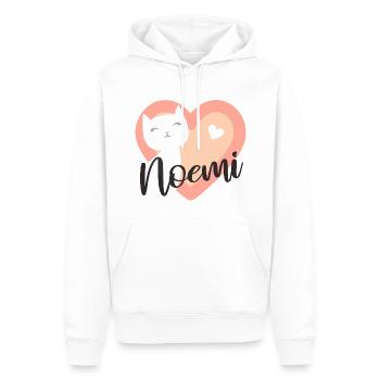 Noemi Surname First Name Kitten - Men’s Premium Organic Hoodie - white - Front - Nico (187cm)