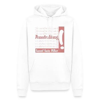 Ausstrahlung kennt kein Alter - Männer Premium Bio Hoodie - Weiß - Vorne - Nico (187cm)