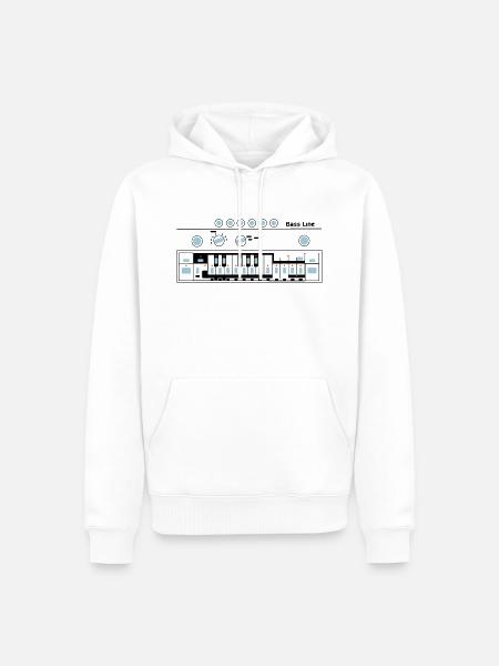 303 BASS LINE - Men’s Premium Organic Hoodie - white