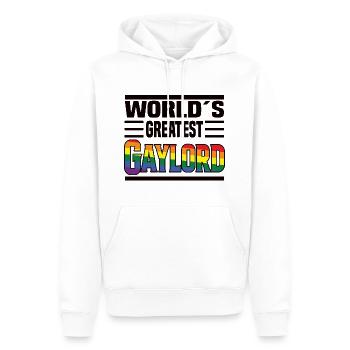 Le plus grand gaylord du monde - Sweat à capuche Premium bio Homme - blanc - Devant - Nico (187cm)