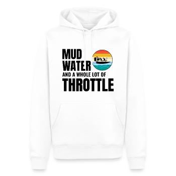 Bateau gonflable Fanboat Bateau hydroglisseur Bateau des marais - Sweat à capuche Premium bio Homme - blanc - Devant - Nico (187cm)