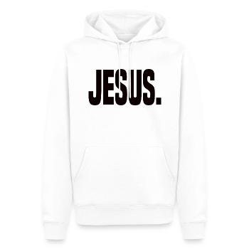Jésus. - Sweat à capuche Premium bio Homme - blanc - Devant - Nico (187cm)