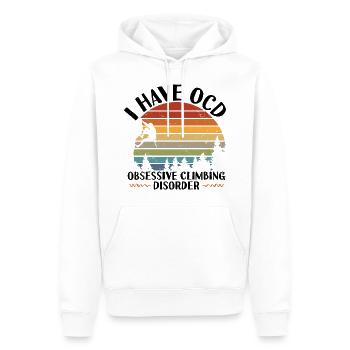 Grimpeur - Sweat à capuche Premium bio Homme - blanc - Devant - Nico (187cm)