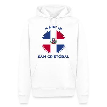 San Cristobal - Sweat à capuche Premium bio Homme - blanc - Devant - Nico (187cm)