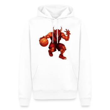 Devil's Basketball Player - Men’s Premium Organic Hoodie - white - Front - Nico (187cm)
