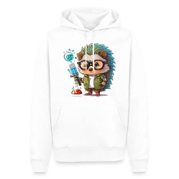 Laboratoire de hérisson - Sweat à capuche Premium bio Homme - blanc - Devant - Nico (187cm)