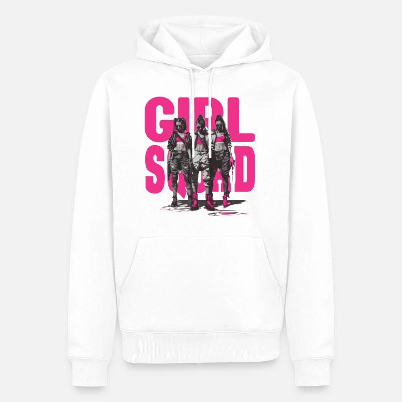 Équipe de filles - Sweat à capuche Premium bio Homme - blanc